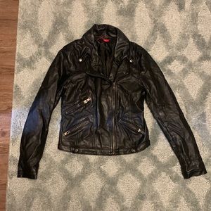 Synthetic Leather Jacket, Size M (US 6/8)